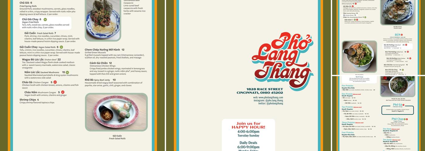 Pho Lang Thang Menu