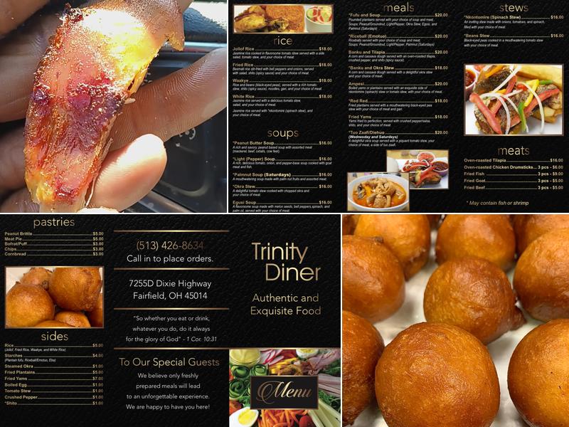 Trinity Diner Menu