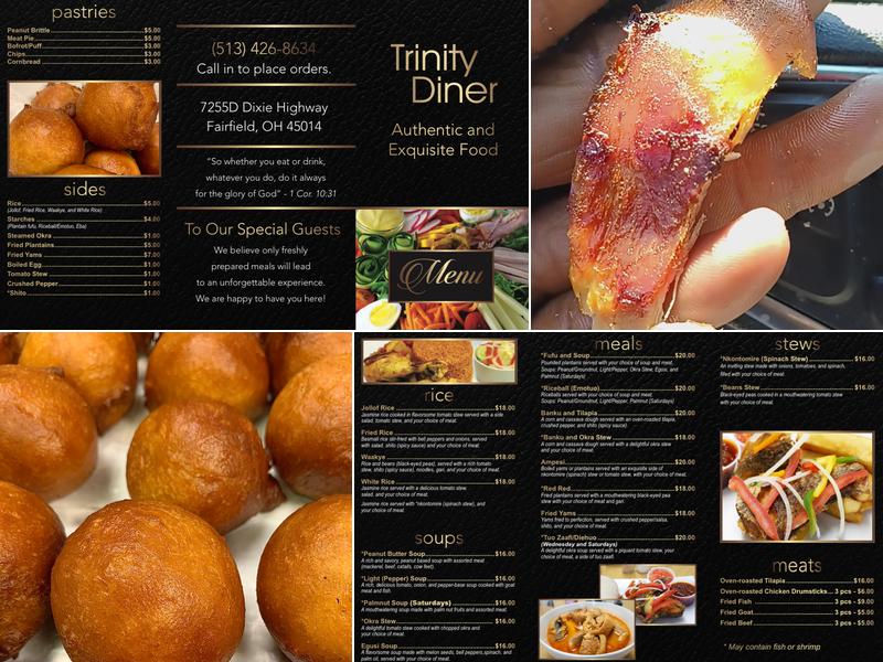 Trinity Diner Menu
