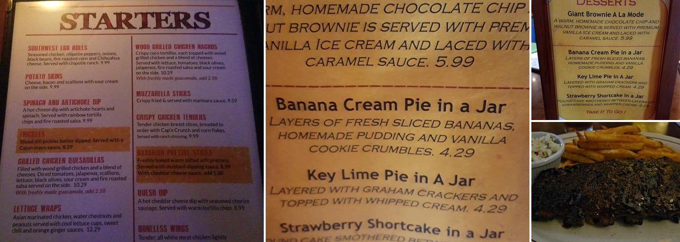 Stonewood Ale House Menu