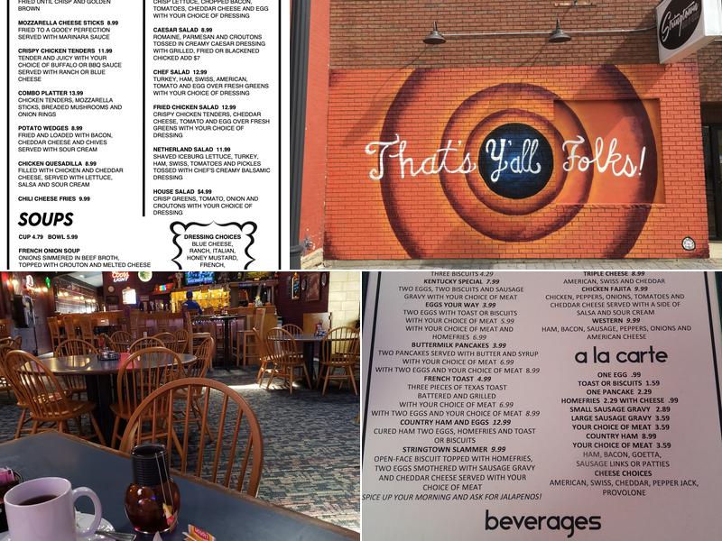 Stringtown Bar & Grill Menu