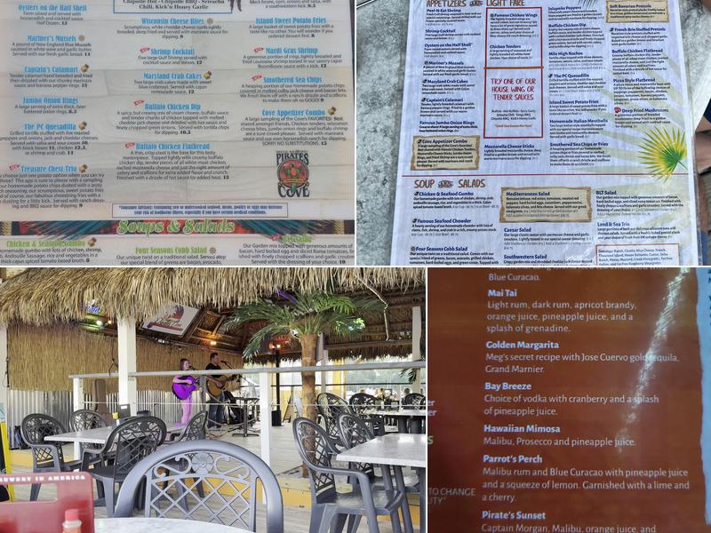 Pirate's Cove Tropical Bar & Grill Menu