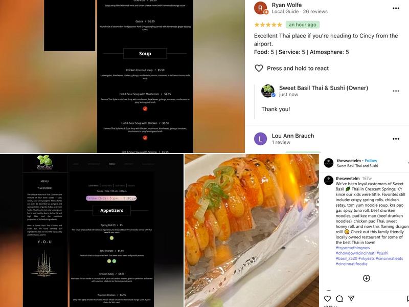 Sweet Basil Thai & Sushi Menu