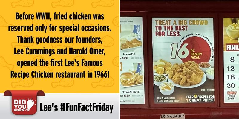 Lee's Famous Recipe Chicken Menu