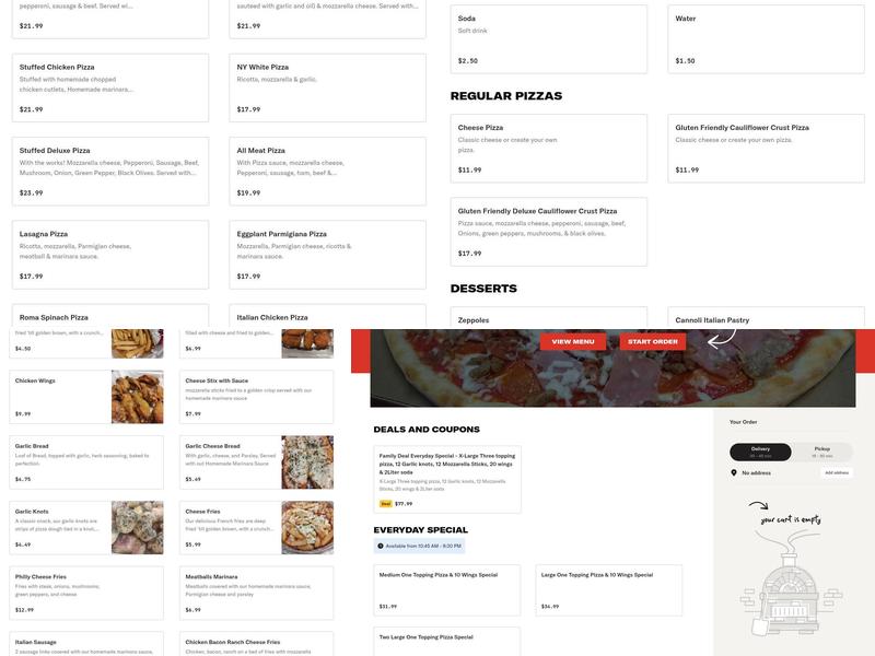 I Love NY Pizza Menu