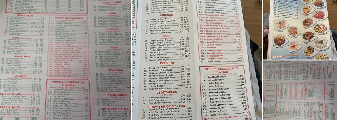 Kam Fung Chinese restaurant Menu