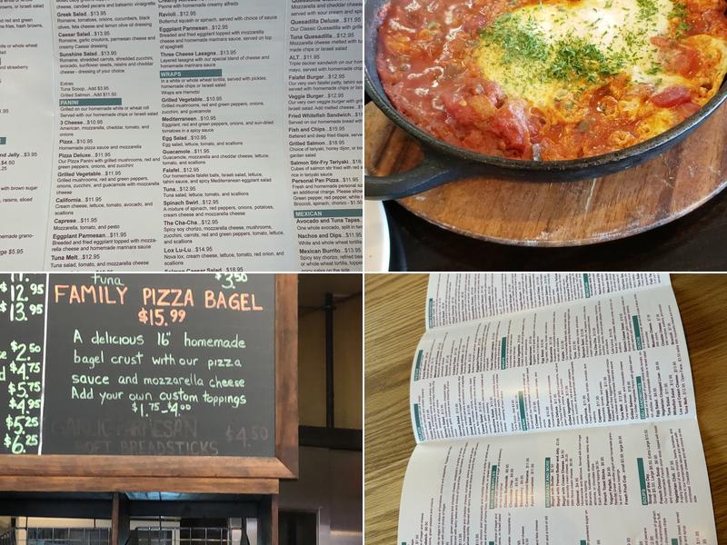 Emma's Bagel Cafe Menu