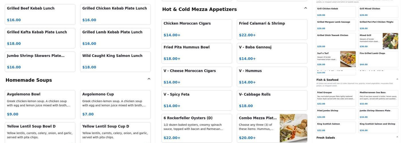 Fusion Restaurant & Bar Menu