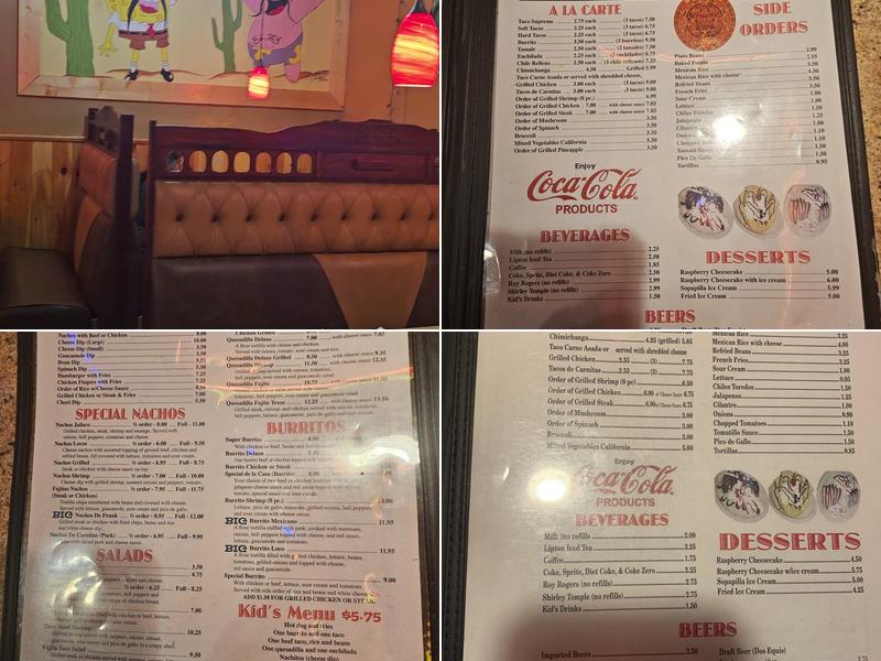 El Rey Azteca Menu