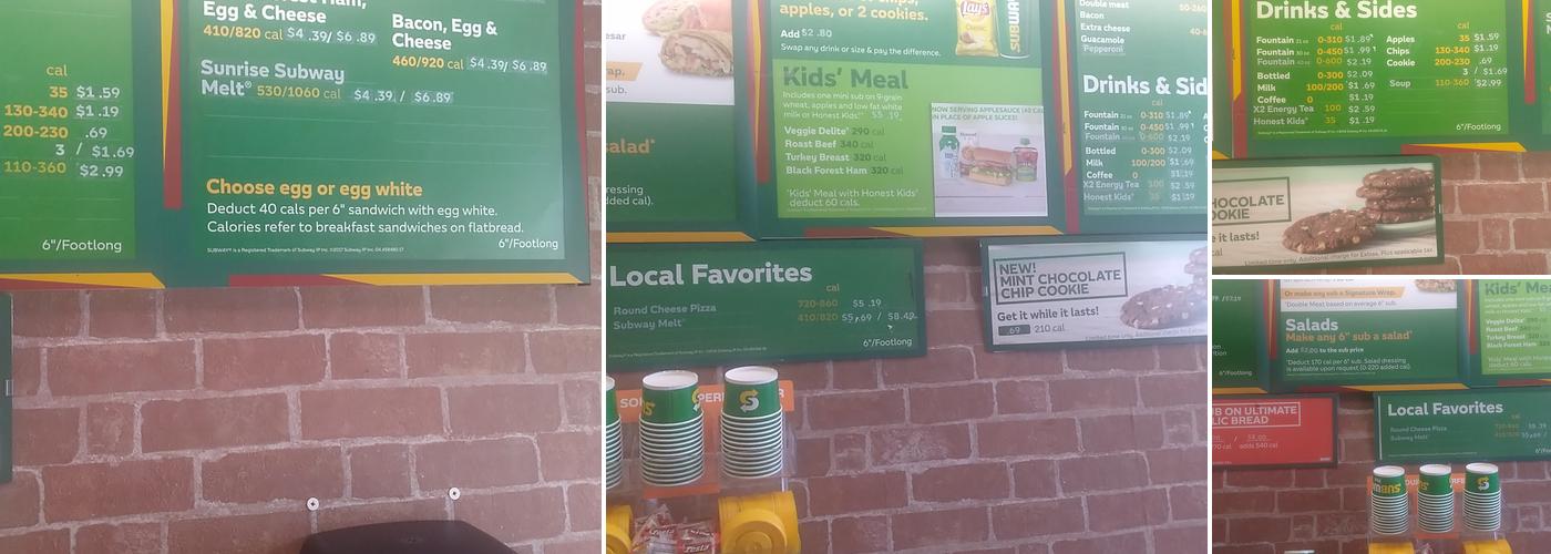 Subway Menu