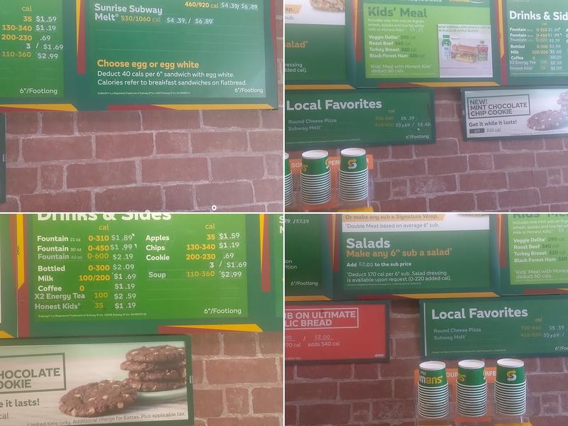 Subway Menu