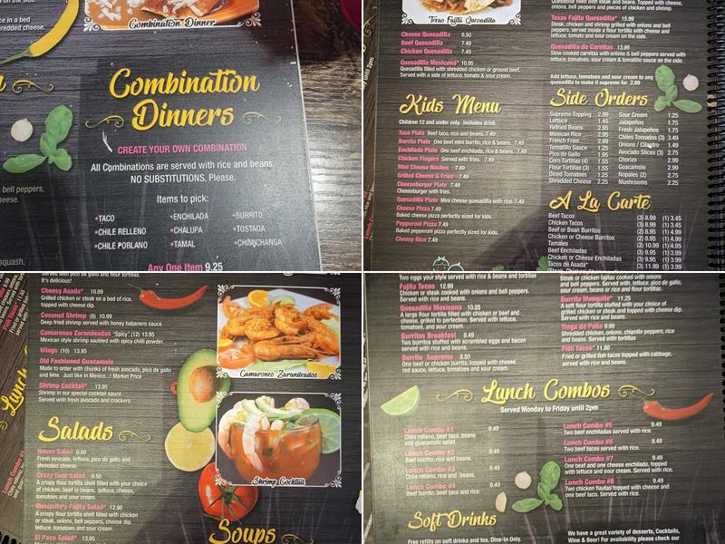 Mesquite Mexican Grill & Bar Jackson GA Menu