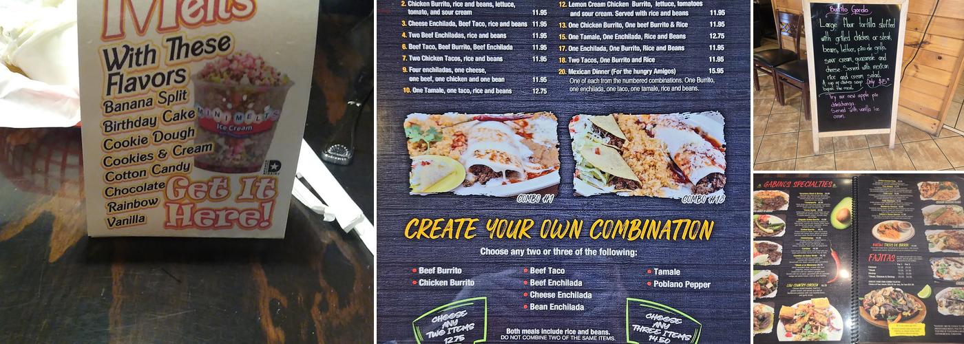 Gabino's Mexican Grill Menu