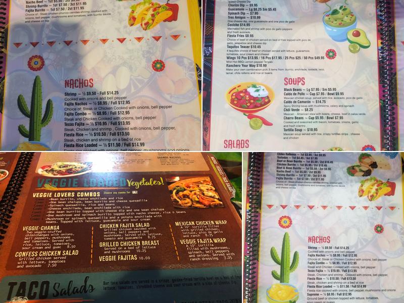 Ranchero Mexican Restaurant Menu