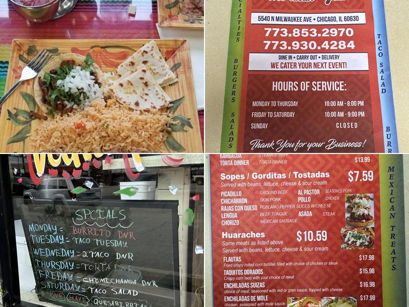 Tuxpan Mexican Grill Menu