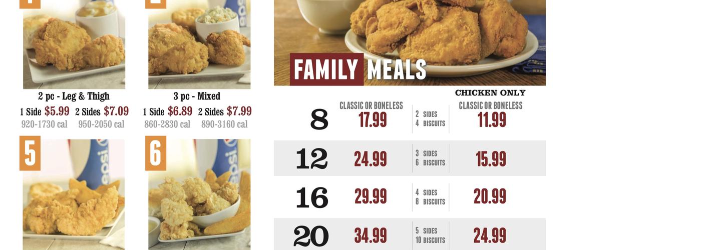 Lee's Famous Recipe Chicken Menu