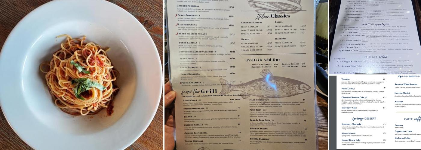 Bella Notte Menu