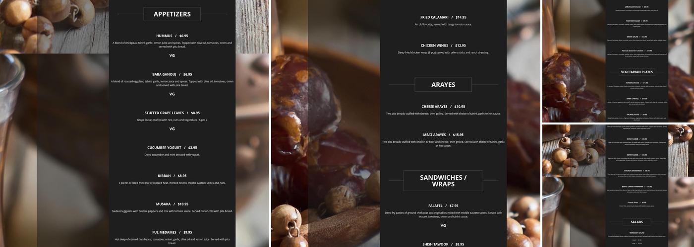 Mango Restaurant Menu