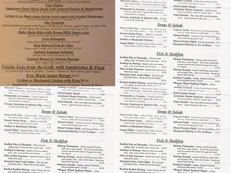 Wagon Wheel Restaurant Menu