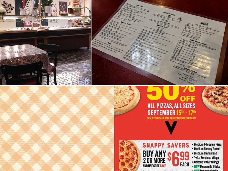 Snappy Tomato Pizza Menu