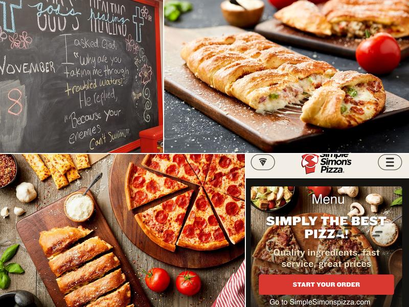 Simple Simon's Pizza Menu