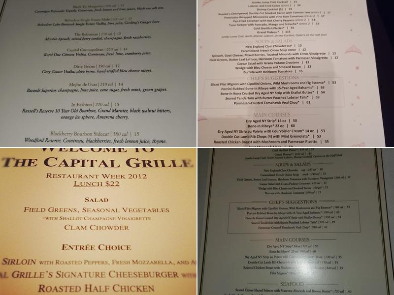 The Capital Grille Menu