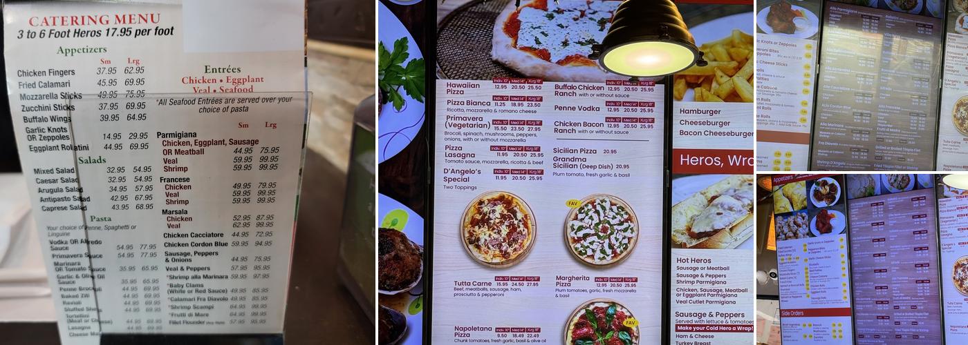 D'Angelo's Pizza & Pasta Menu