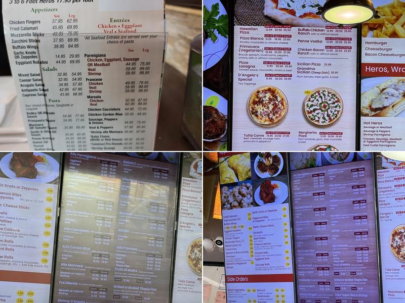 D'Angelo's Pizza & Pasta Menu