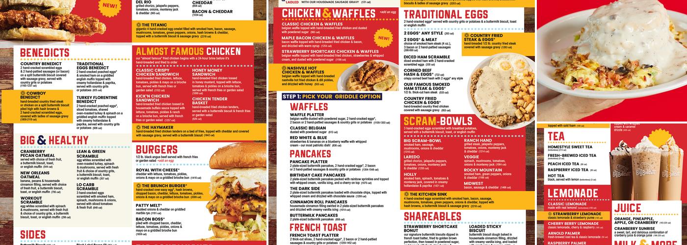 The Big Biscuit Menu