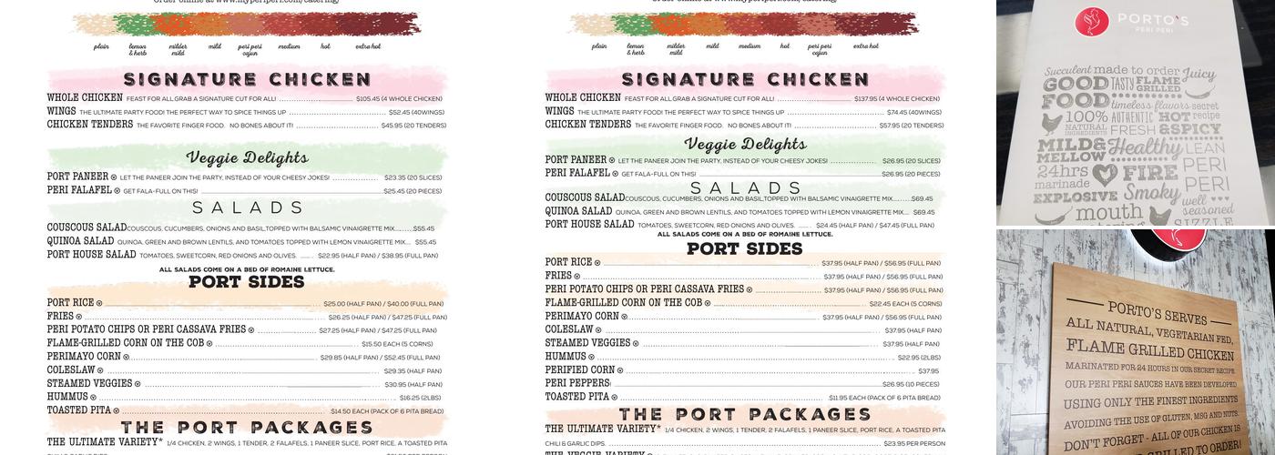 The Port of Peri Peri Menu