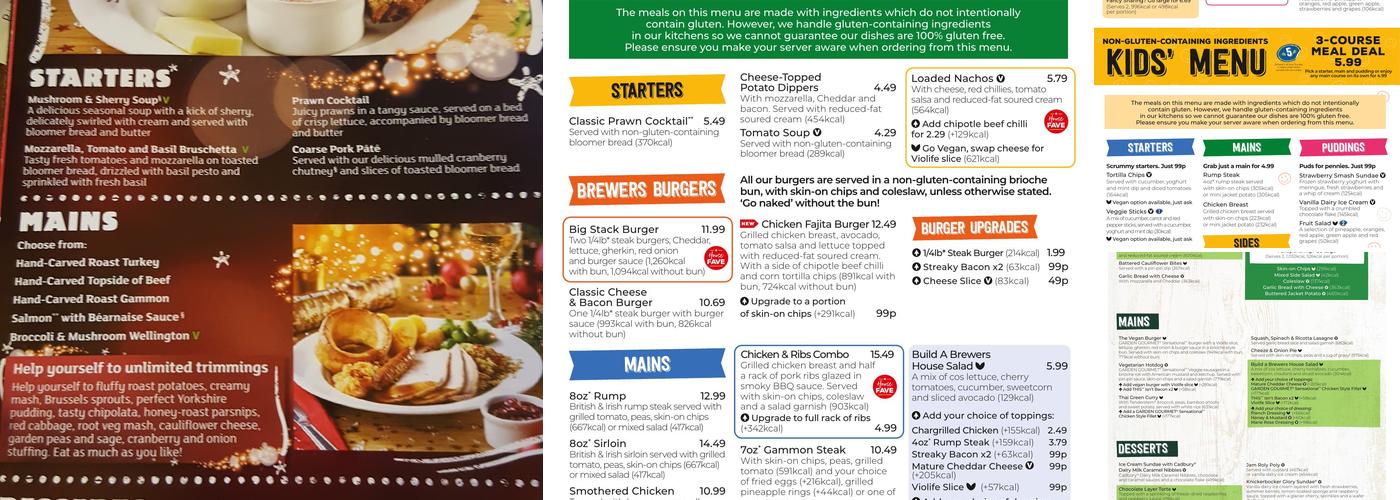 Potters Arms Cookhouse + Pub Menu