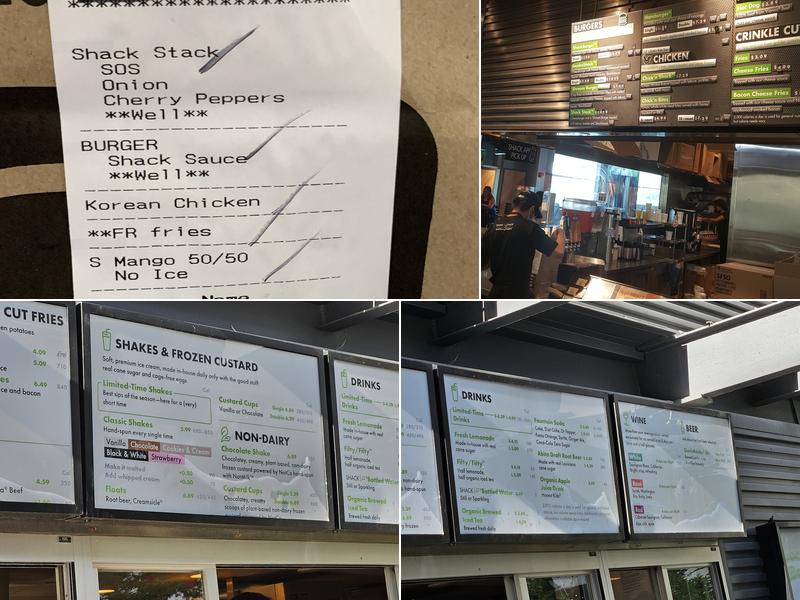 Shake Shack Queens Center Mall Menu
