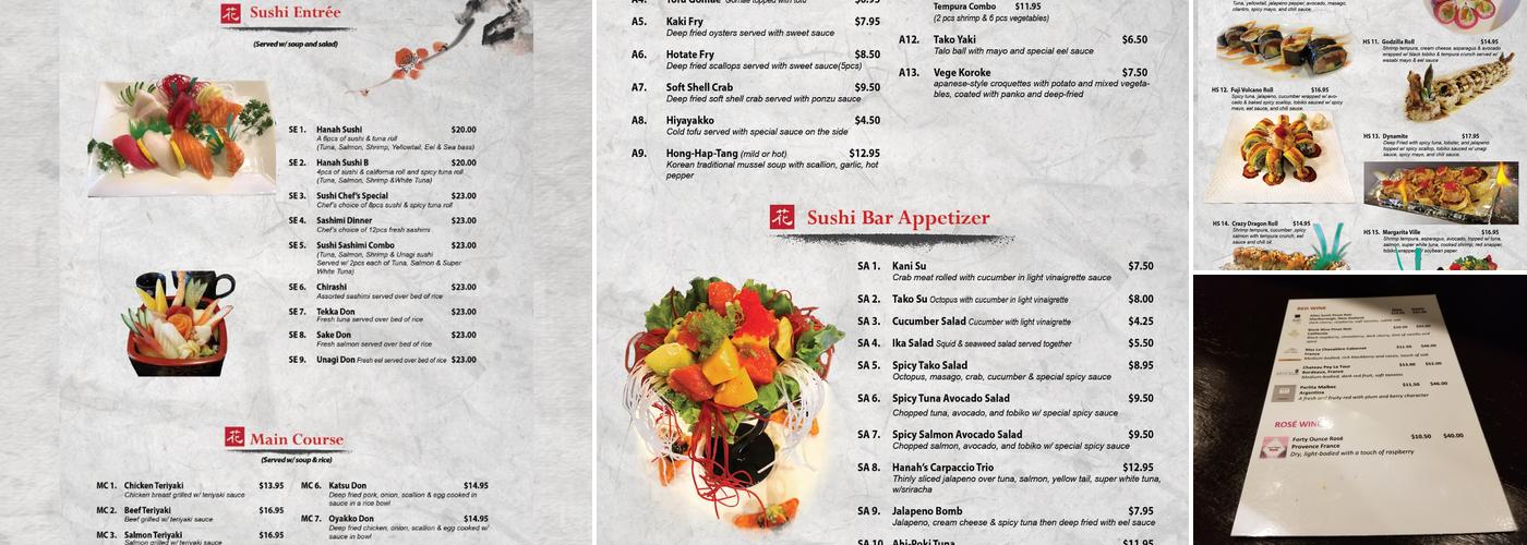 Sushi Cafe Hanah Menu