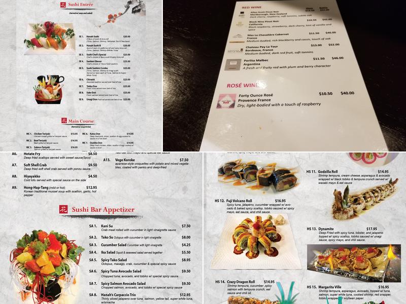 Sushi Cafe Hanah Menu