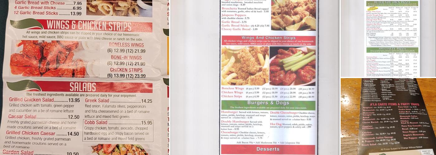 little Angelo's pizza Menu