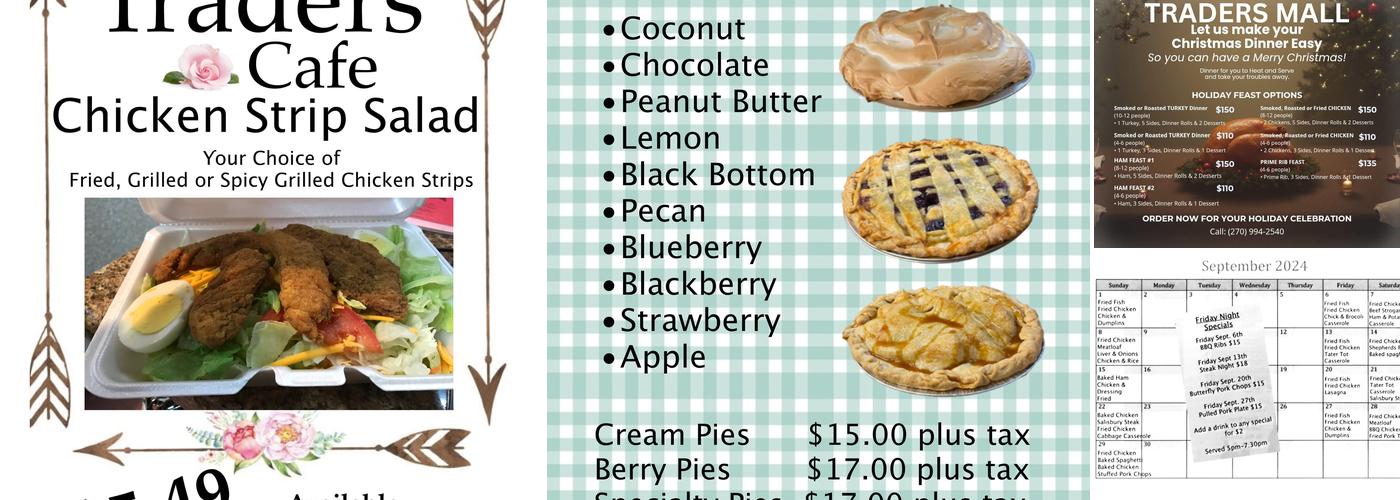 Trader's Cafe Menu