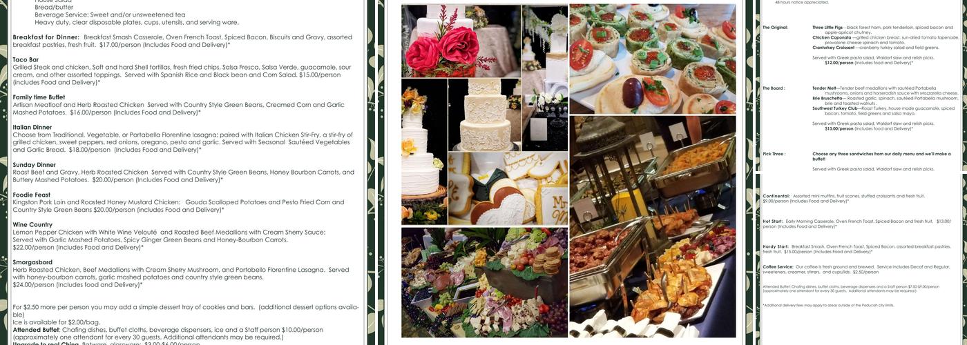 Artisan Kitchen Menu