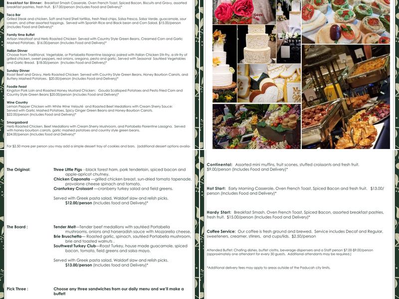 Artisan Kitchen Menu