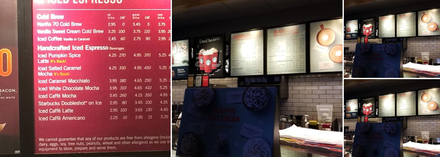 Starbucks Menu