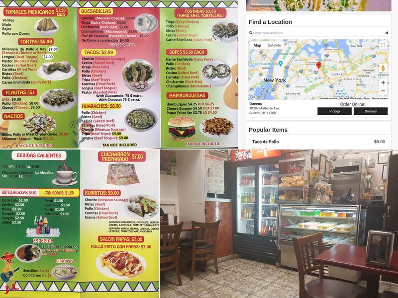Tacos Gloria Menu