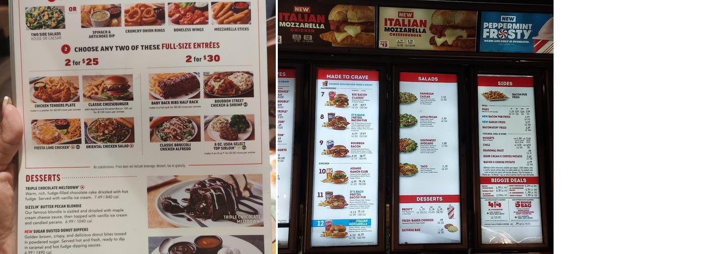 Wendy's Menu