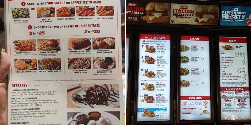 Wendy's Menu