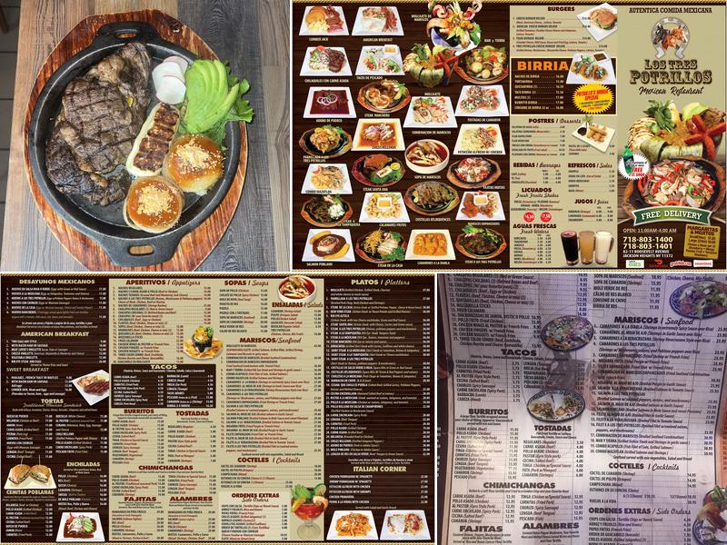 Los Tres Potrillos Menu