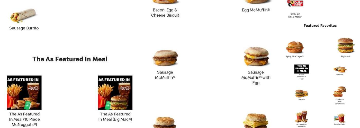 McDonald's Menu