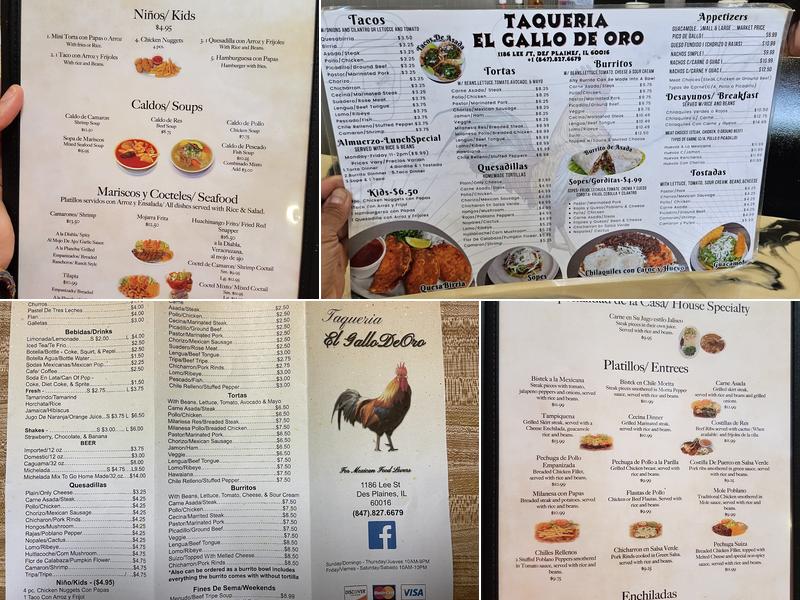 Taqueria El Gallo de Oro Menu