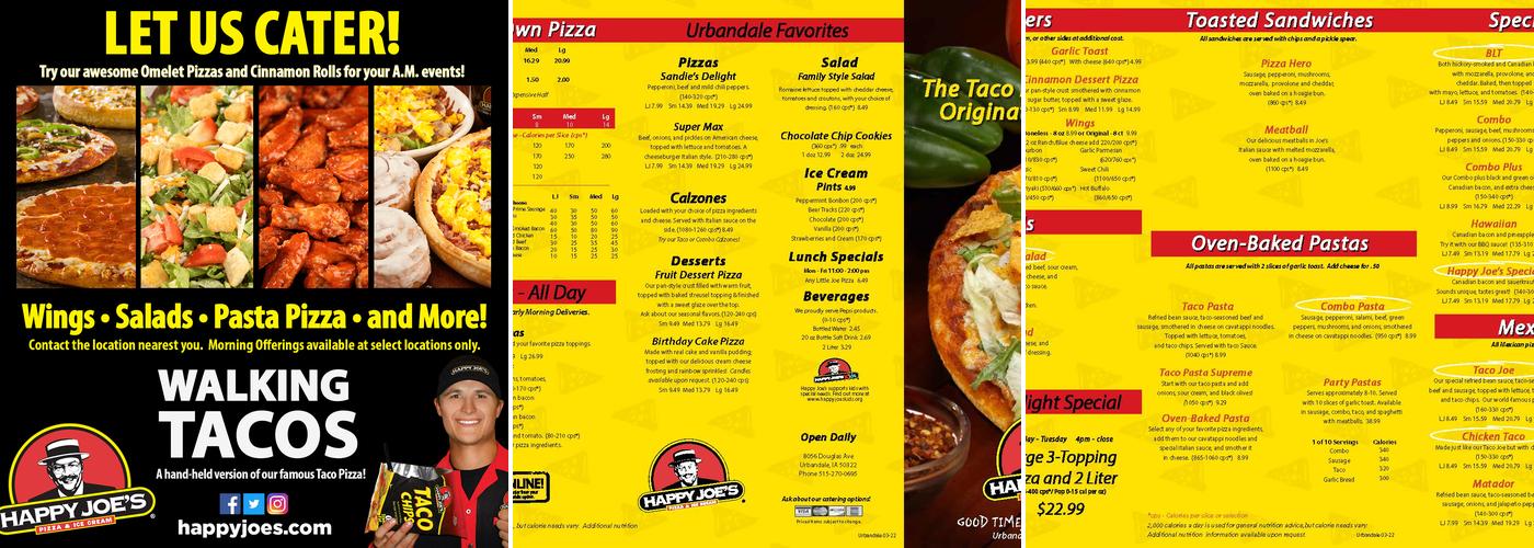Happy Joe's Pizza - Urbandale Menu