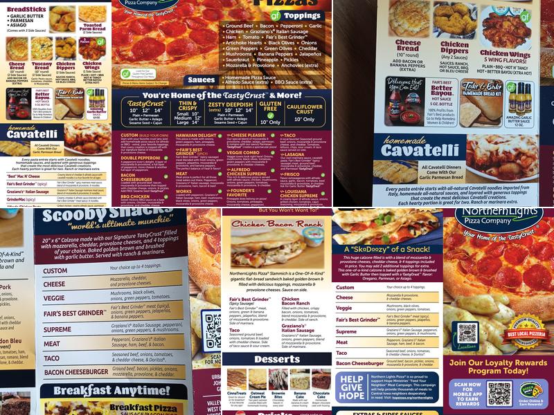 Northern Lights Pizza (104) Menu