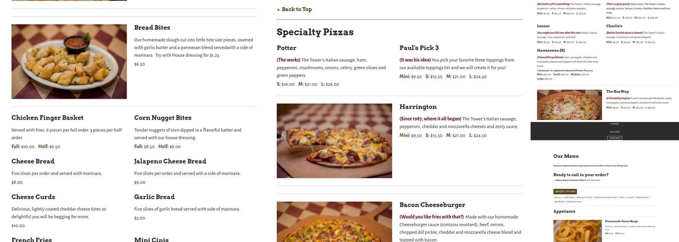 Leaning Tower of Pizza - Uptown Ankeny Menu