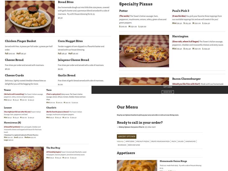 Leaning Tower of Pizza - Uptown Ankeny Menu