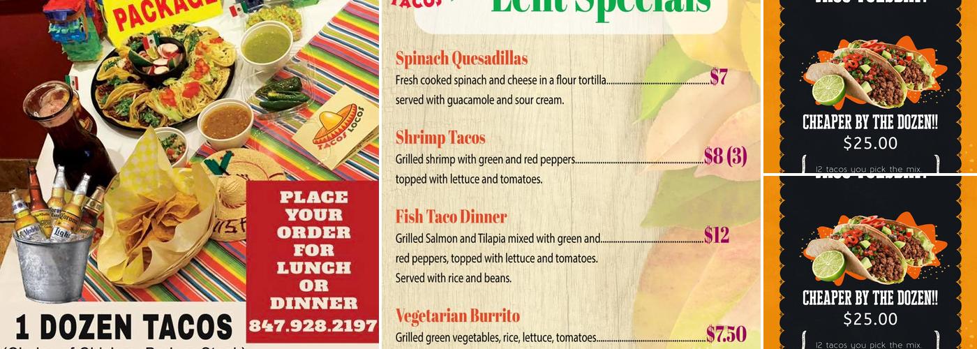 Tacos Locos Menu